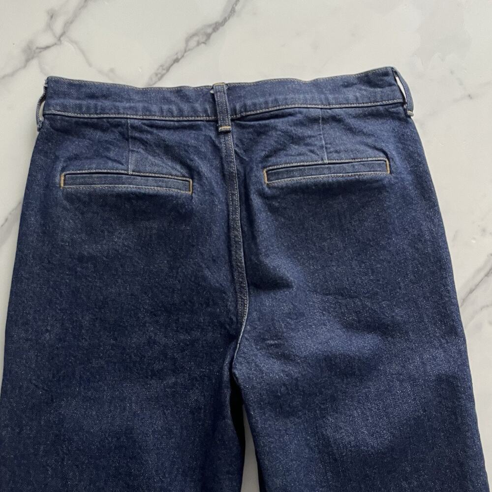J.Crew '96 slim Wide Denim Trouser Re-Imagined Jeans Dark Wash Sz 28 preppy chic - Picture 8 of 12